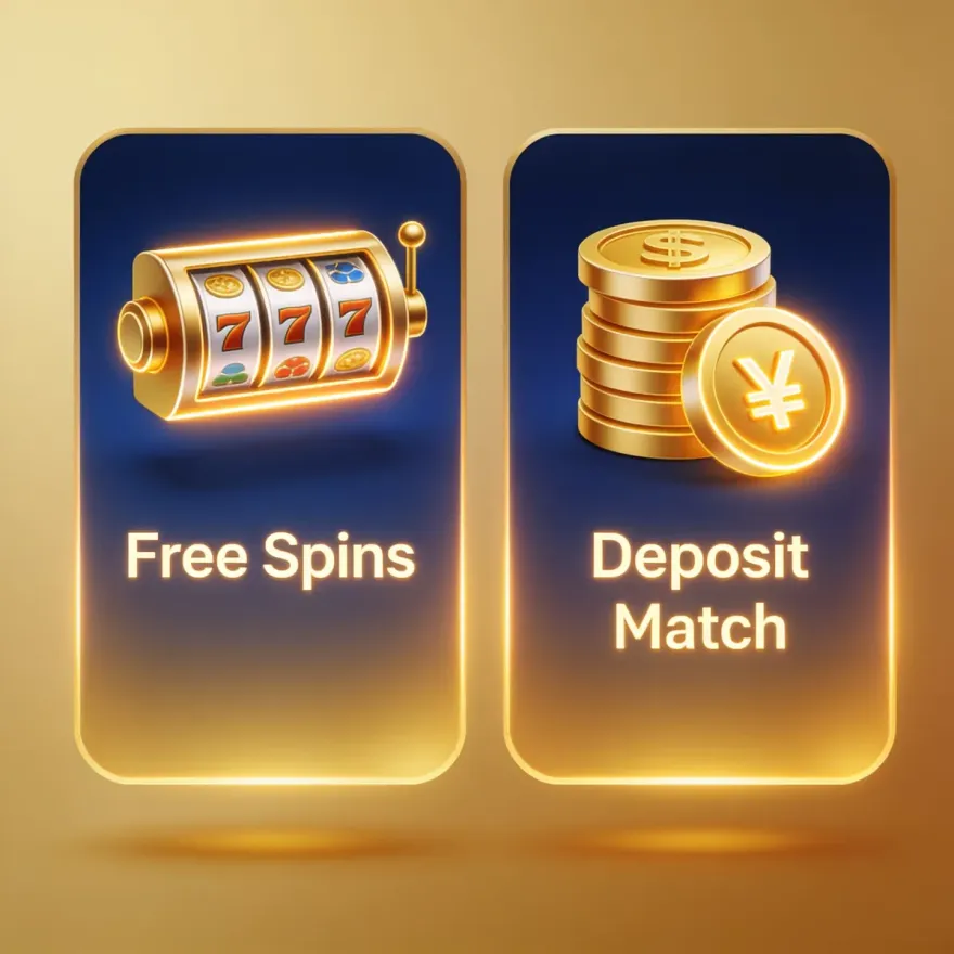 Free spins versus deposit match bonus types for 5 reel online pokies
