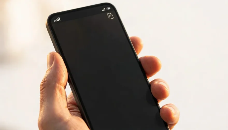 Phone showing mobile signal icon for pay by phone casino deposit