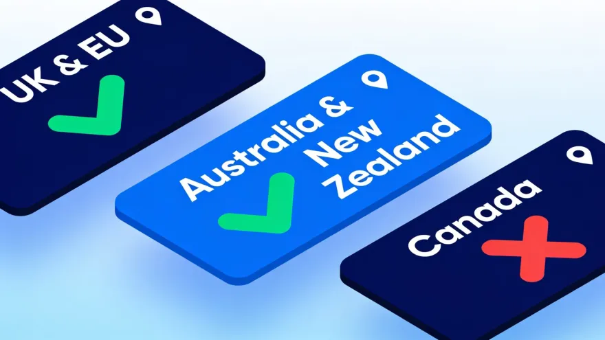 Revolut casino availability: UK, EU, Australia, New Zealand supported; Canada unavailable