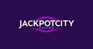 Jackpot City Casino brand logo on a purple background