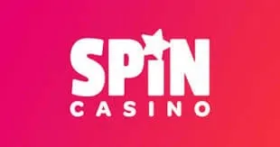 Spin Casino brand logo in white text on pink