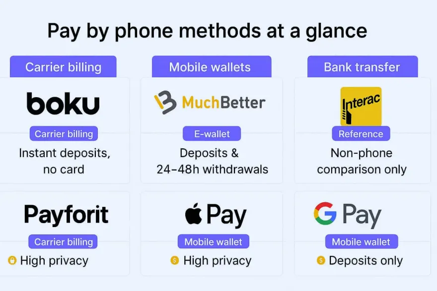 Comparison of carrier billing, mobile wallet and bank transfer methods