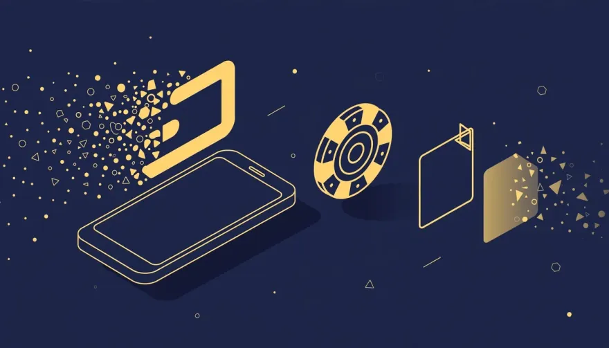 Mobile phone-bill payment icon fading from a casino chip