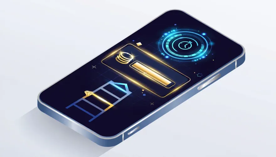 Mobile phone showing a slot tournament countdown and rank
