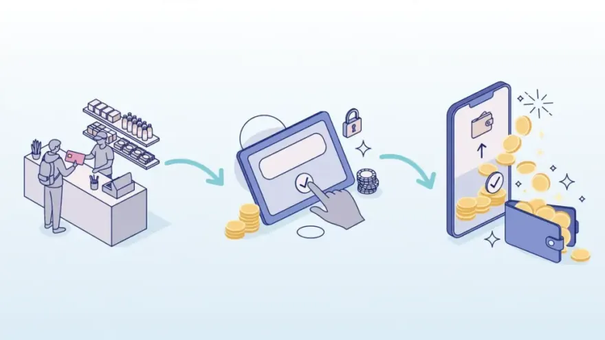 Paysafecard voucher purchase, PIN entry, and casino balance flow