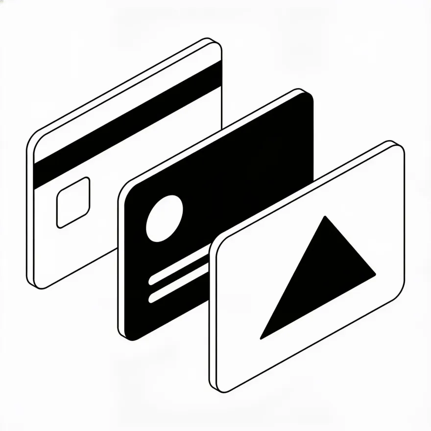 Three Visa card types: debit, credit, and electron