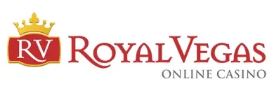 Royal Vegas Online Casino logo featuring a red crest and crown
