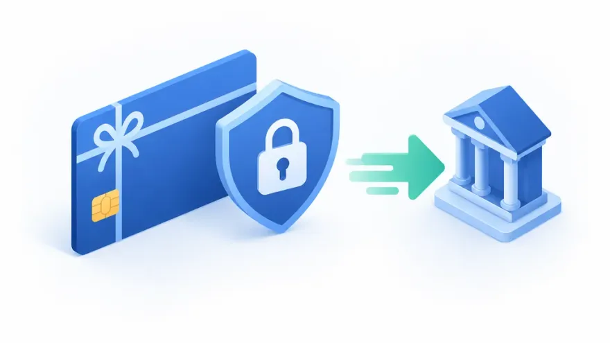 Prepaid card withdrawal routing to a bank transfer instead