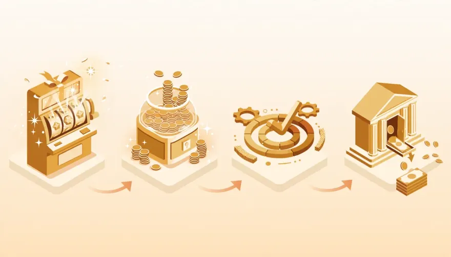 Free spins bonus wagering flow from claim through withdrawal process