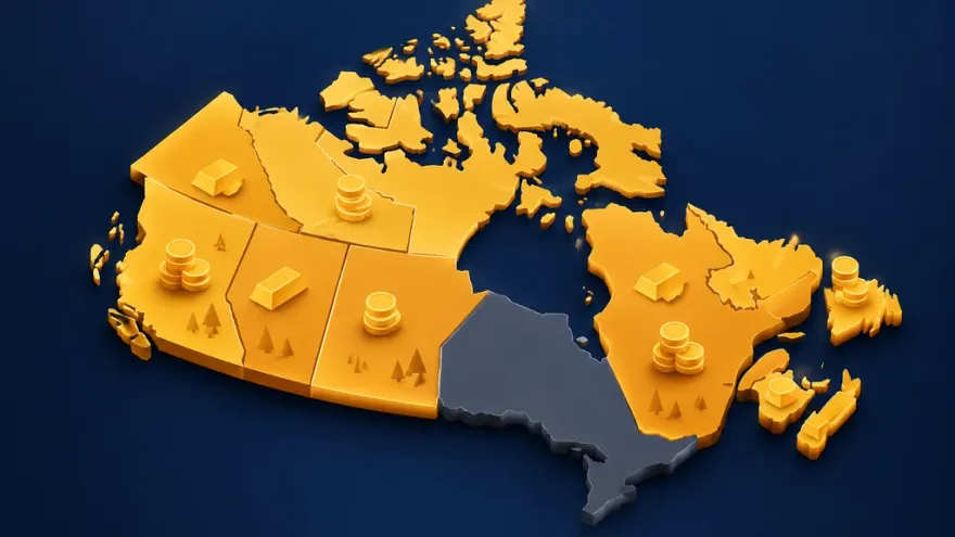 Canada map showing which provinces offer a $1 minimum deposit casino, with Ontario excluded