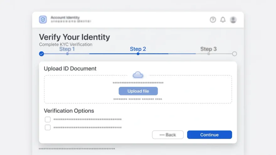 Generic mockup of an identity verification form with placeholder fields
