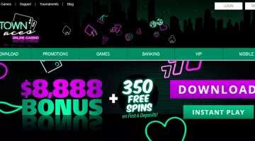 Uptown Aces Casino homepage