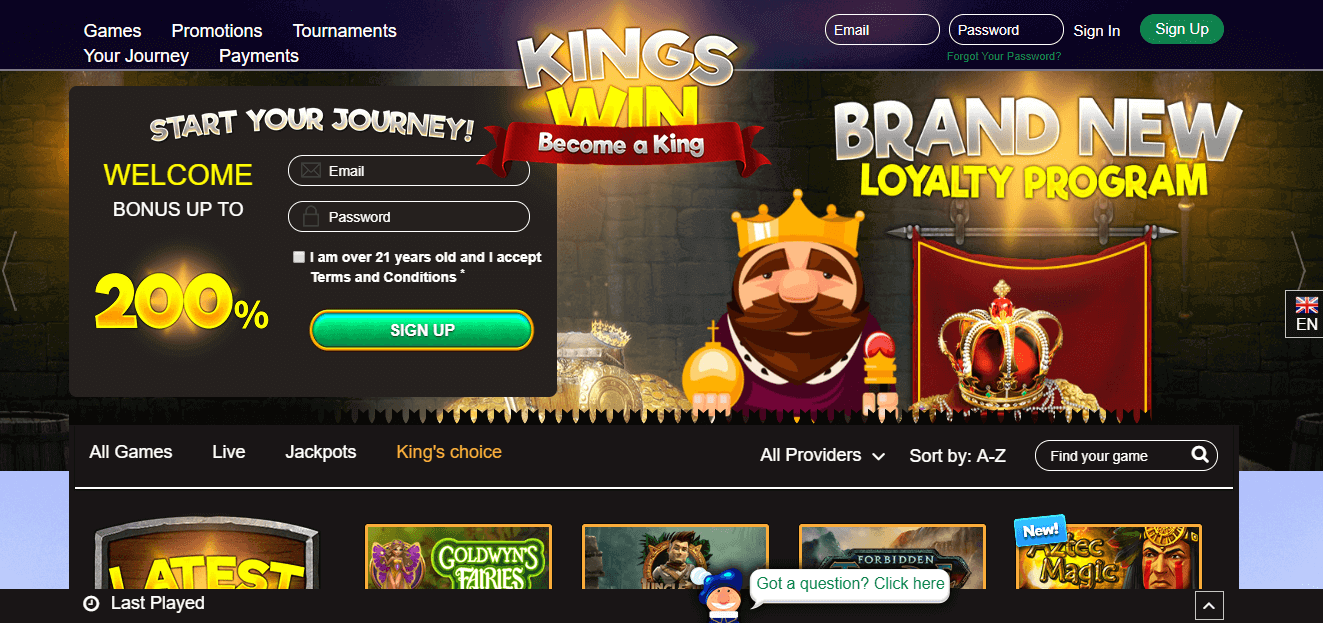 kingswin casino приложение