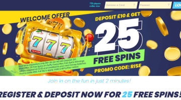 rise casino free spins