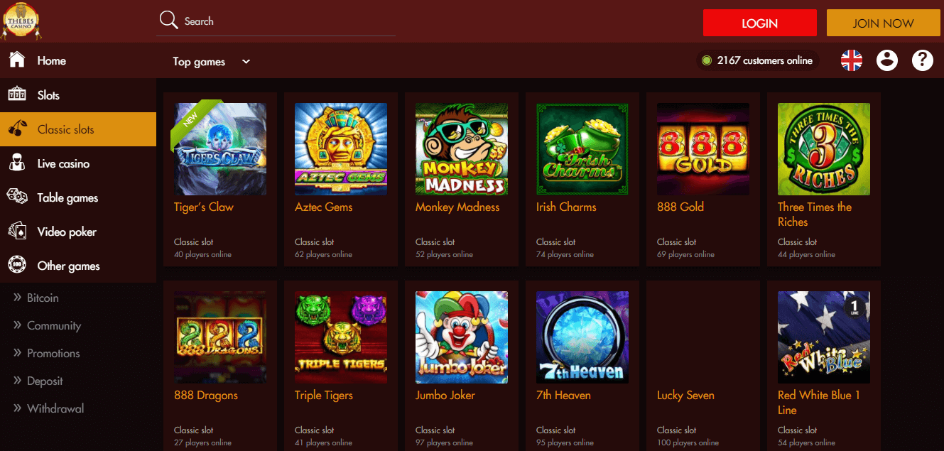 Thebes Casino 50 Free Spins
