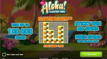 play Aloha! Cluster pays slot