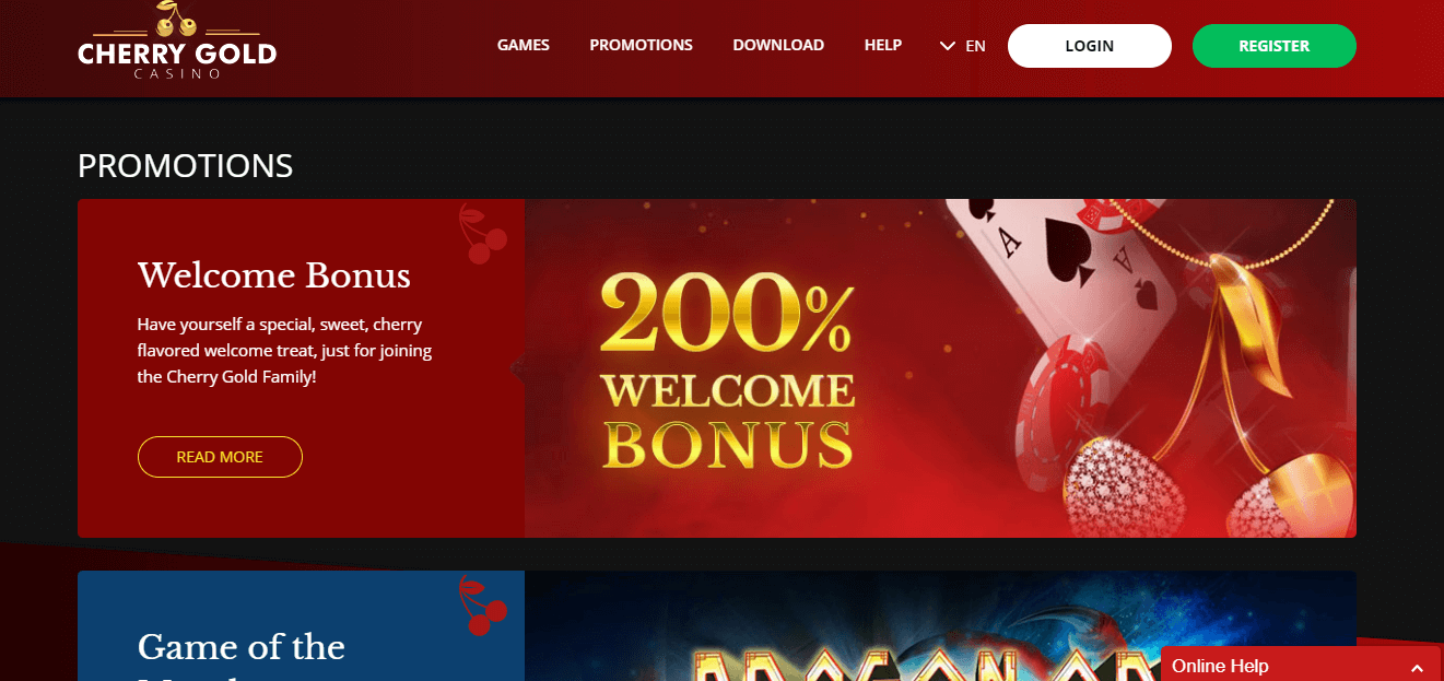 cherry gold casino free spins bonus codes