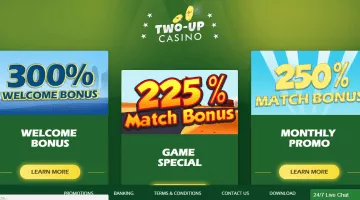 Two Up casino promotions