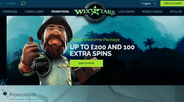 wixstars casino promotions
