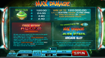 play max damage slot