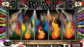 rock on slot free spins