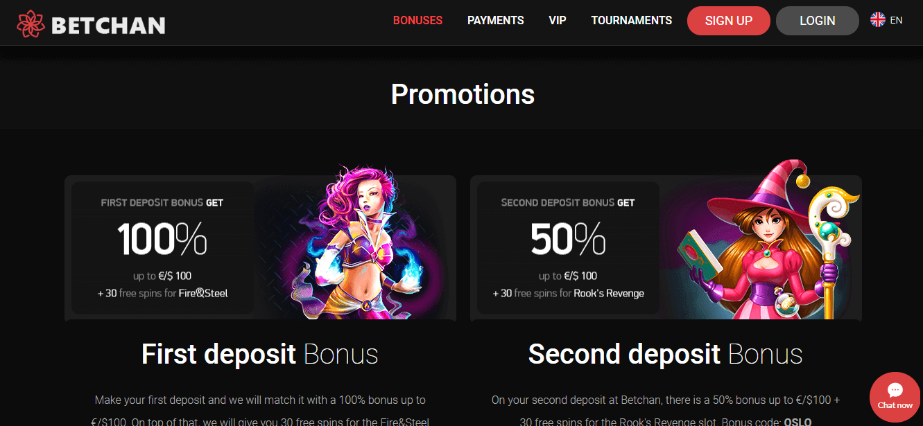 No Deposit Bonus Codes Betchan