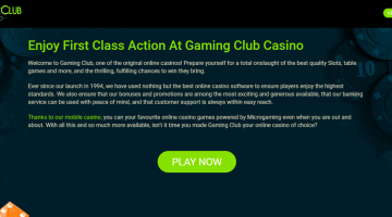 Gaming Club casino best casino site