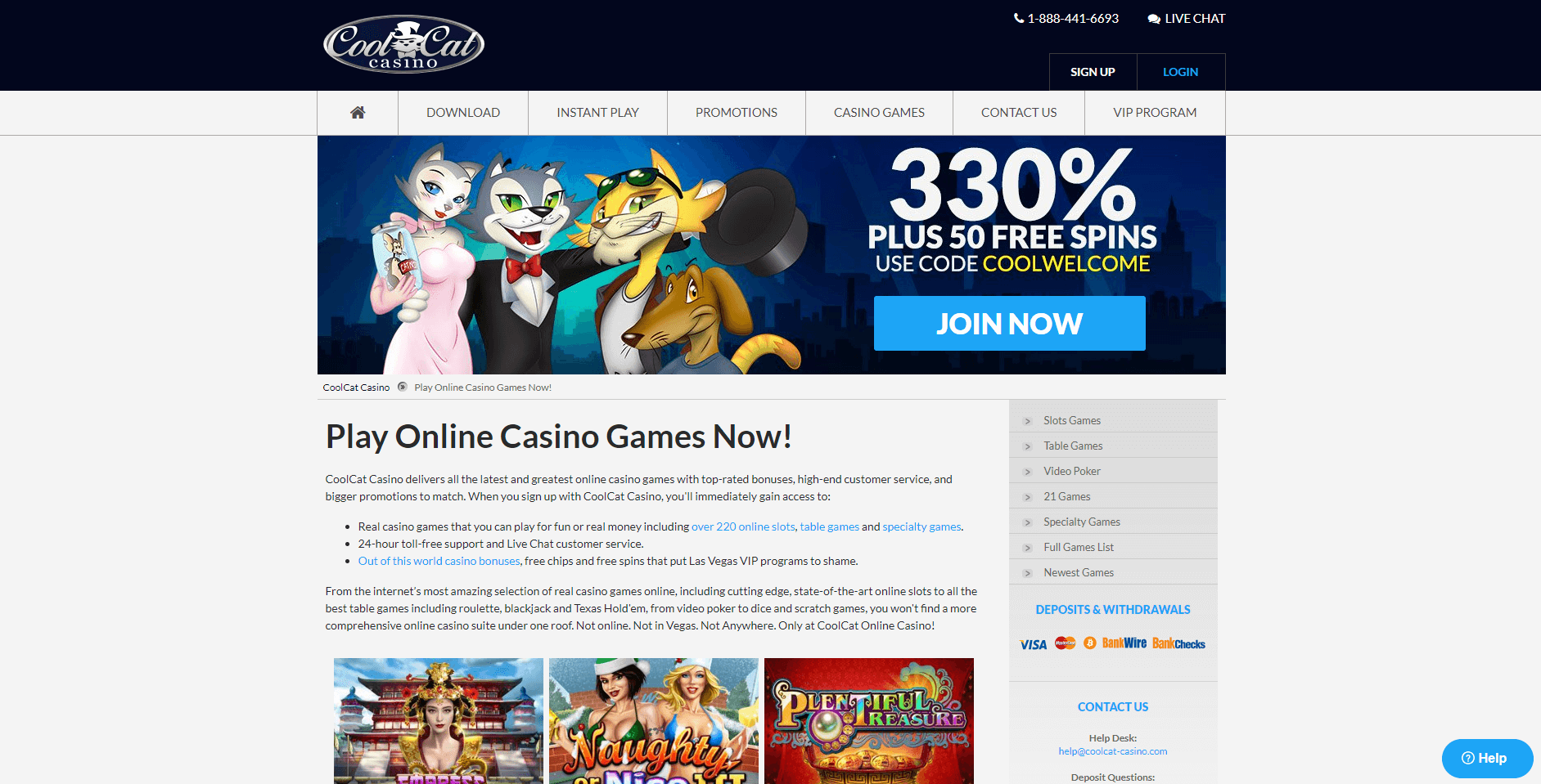 cool cat casino nd free spins