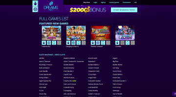 Dreams casino slot games