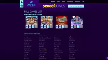 Dreams casino slot games