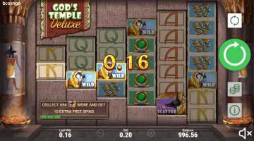 Gods Temple Deluxe slot free spins