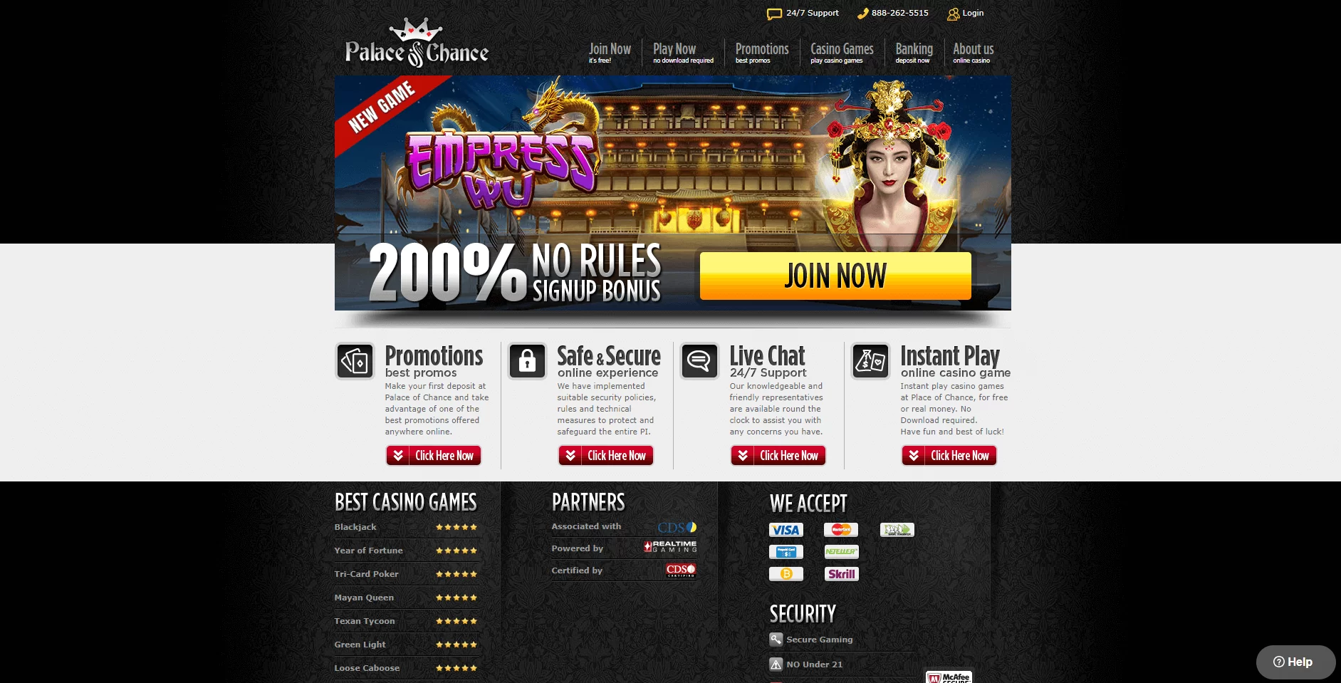 Palace Of Chance Casino No Deposit Bonus Codes 2019
