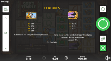 play Gods Temple Deluxe slot