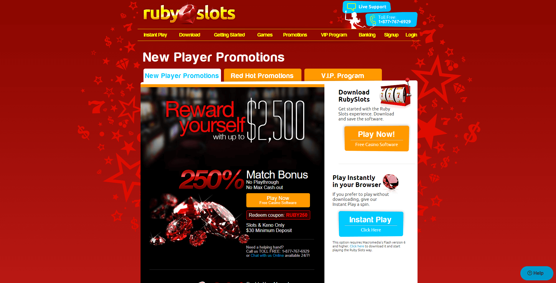 Free no deposit bonus codes for ruby slots casinos