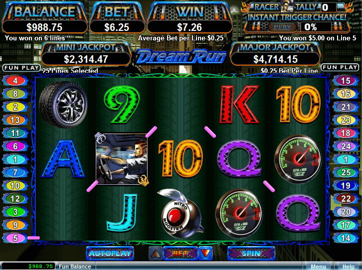 Dream run slot machine