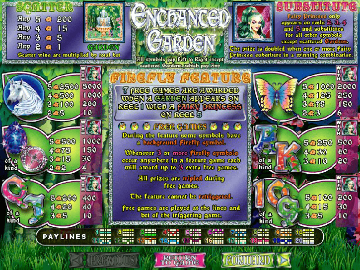 Enchanted Garden slot Play with 100 Free Bonus! YummySpins