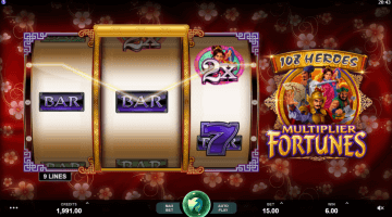 108 Heroes Multiplier Fortunes slot free spins