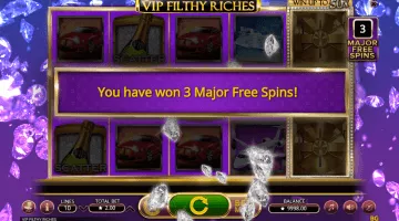 VIP Filthy Riches slot free spins