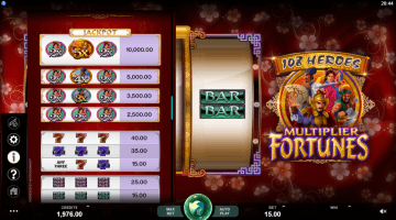 play 108 Heroes Multiplier Fortunes slot