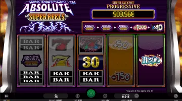 Absolute Super Reels Slot Game Free Spins