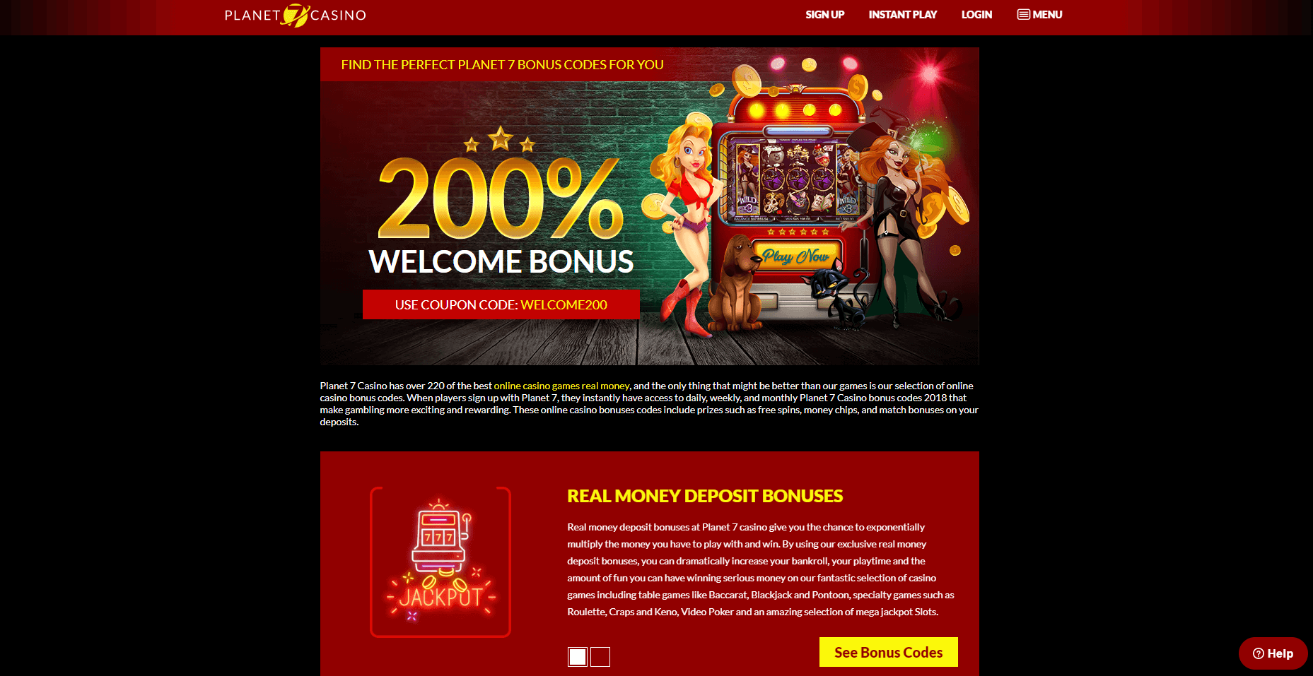 planet 7 casino free deposit bonus codes