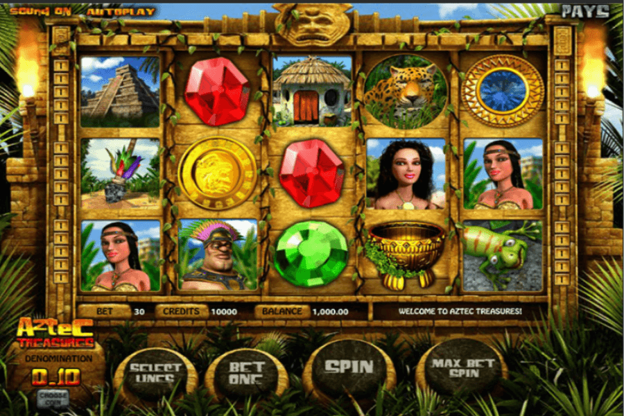 Aztec's Treasure slot Play with 350 Free spins Bonus
