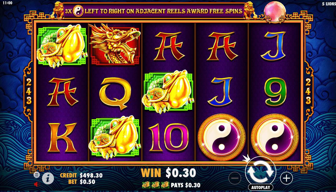 5 Lions slot: Play with $100 Free Bonus! - YummySpins