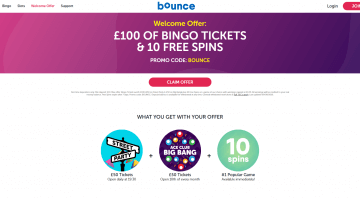 Bounce Bingo Casino Welcome Bonus And Promotions