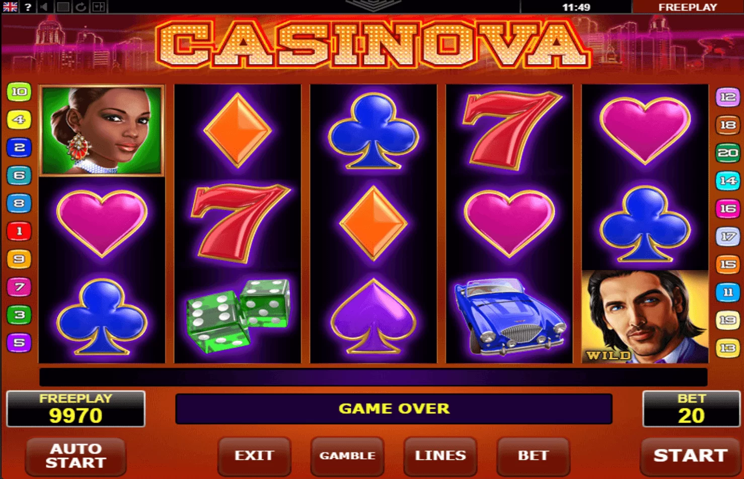 Casinova slot: Play with $100 Free Bonus! - YummySpins