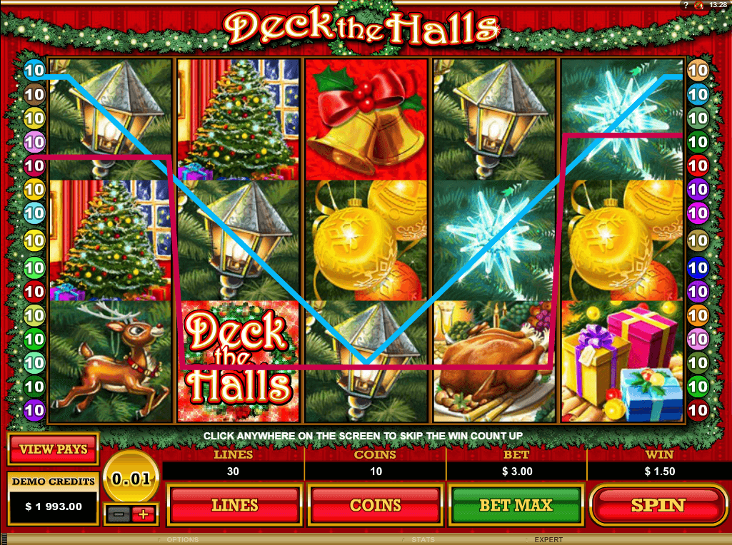 Deck the halls slot machine