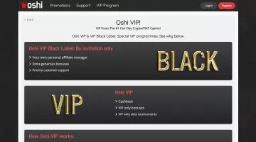 Oshi Casino Vip Program