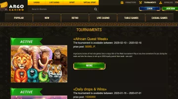 Argo Casino Tournaments