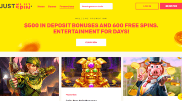 Justspin Casino Promotions