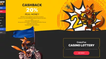 Crazy Fox Casino Cashback Bonus